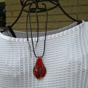 Handblown Glass teardrop Pendant
